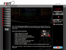 Tablet Screenshot of firstimpressiondisplay.com